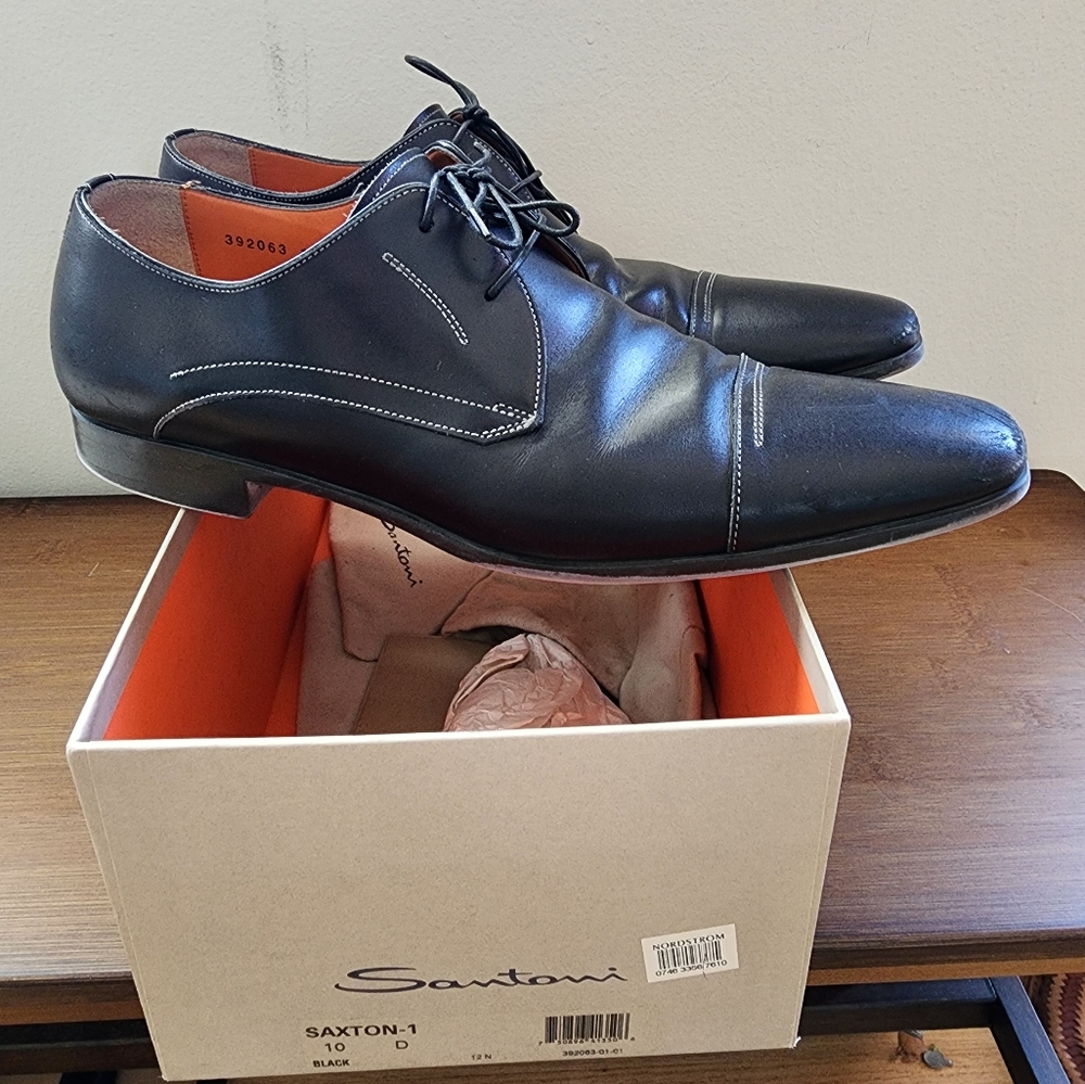 Santoni Oxford style Saxton 1 D size 10